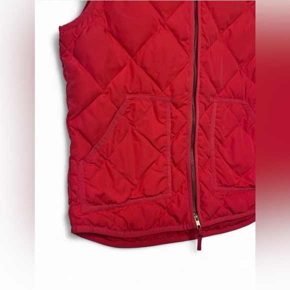 J Crew Orange/Red Quilted Women's Vest Puffer - Picture 2 of 4